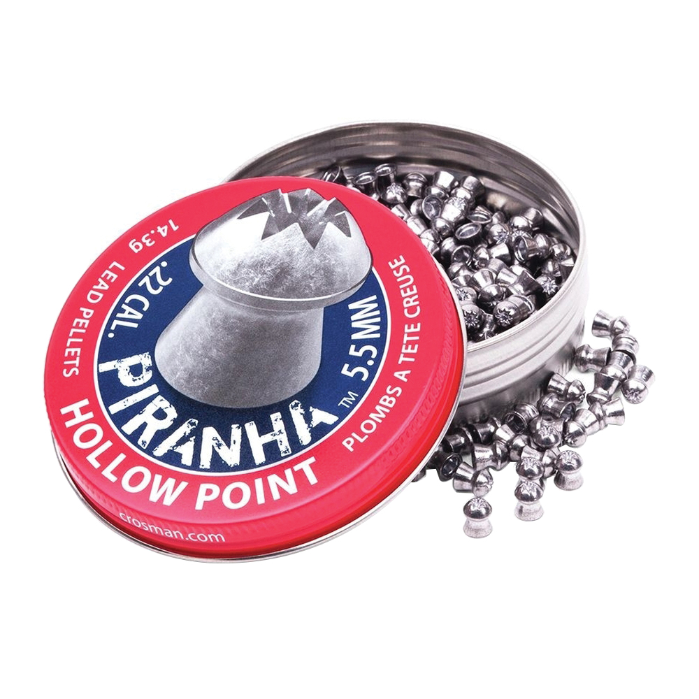 Crosman Premier Piranha .22 Cal HP Airgun Pellet, 14.30 gr 400rds - Crosman