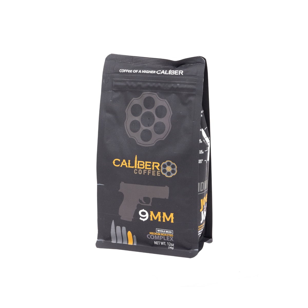 Caliber Coffee 9mm Medium Roast, 12oz bag, Whole Bean