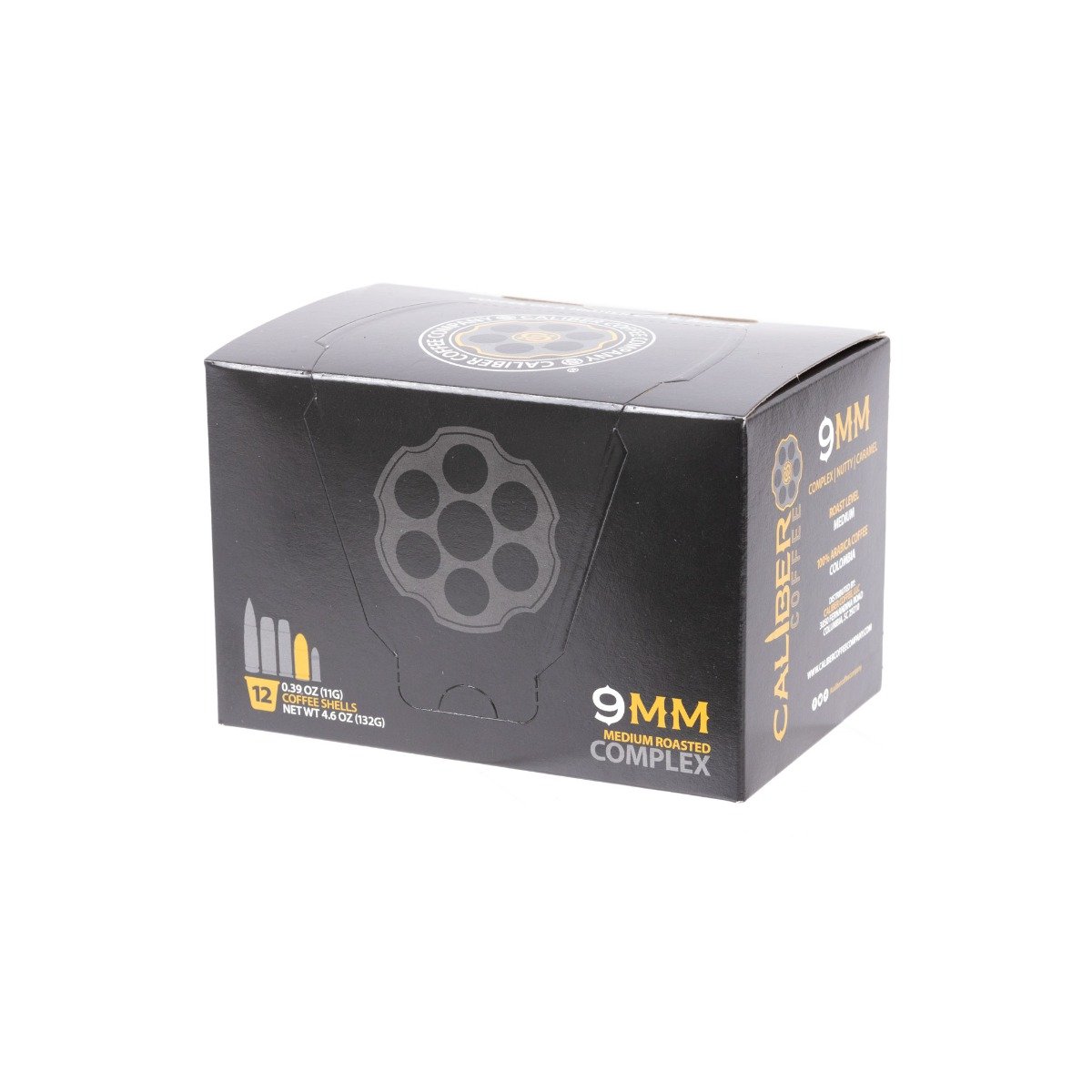 Caliber Coffee 9mm Medium Roast, 12 Count Shells
