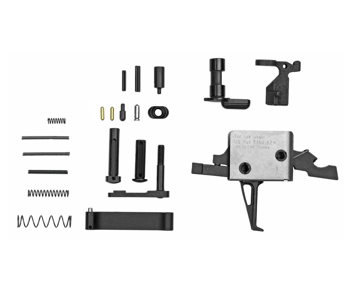CMC Lower Assembly Kit With Flat Trigger, Black - 81503 - Cmc