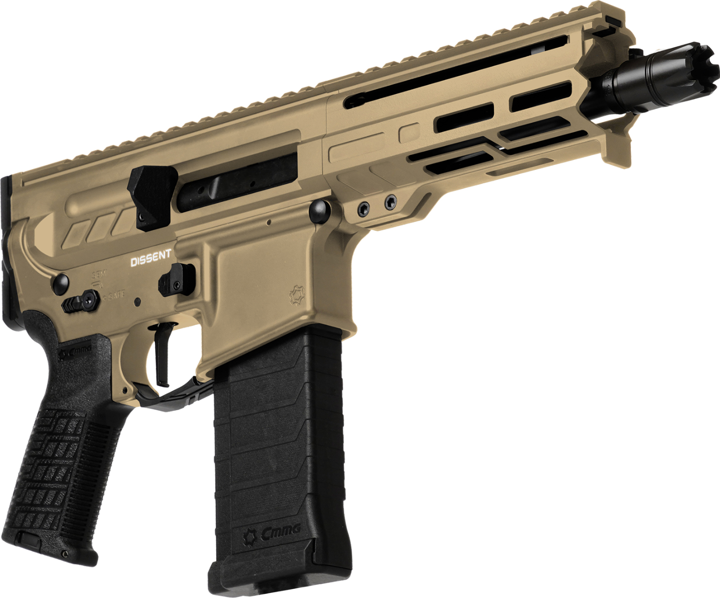 CMMG Dissent Pistol Mk4 5.7x28 6.5", Coyote Tan - 54AA847-CT - Cmmg