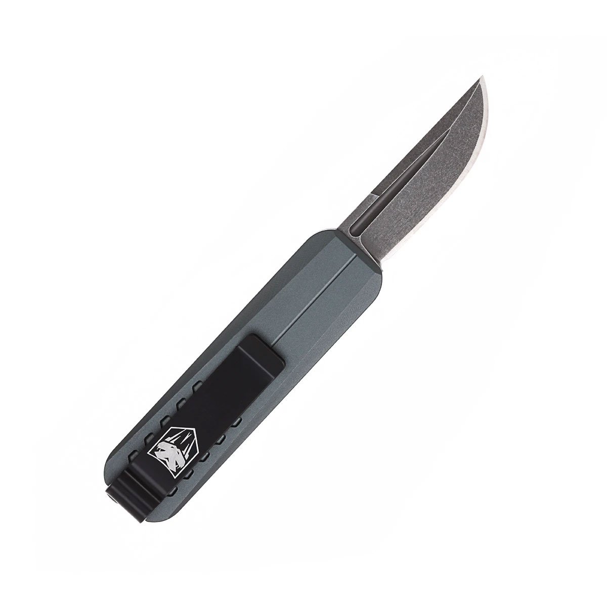 CobraTec California 1.75" Plain OTF Knife, Gray - CALI928SBGRYDNS - Cobra Tec Knives Llc