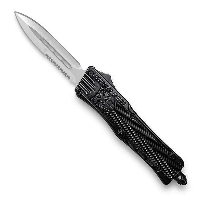 CobraTec Small CTK-1 BLK Dagger 1 Side Serr- SBCTK-1SDAG1SS - Cobratec Knives Llc