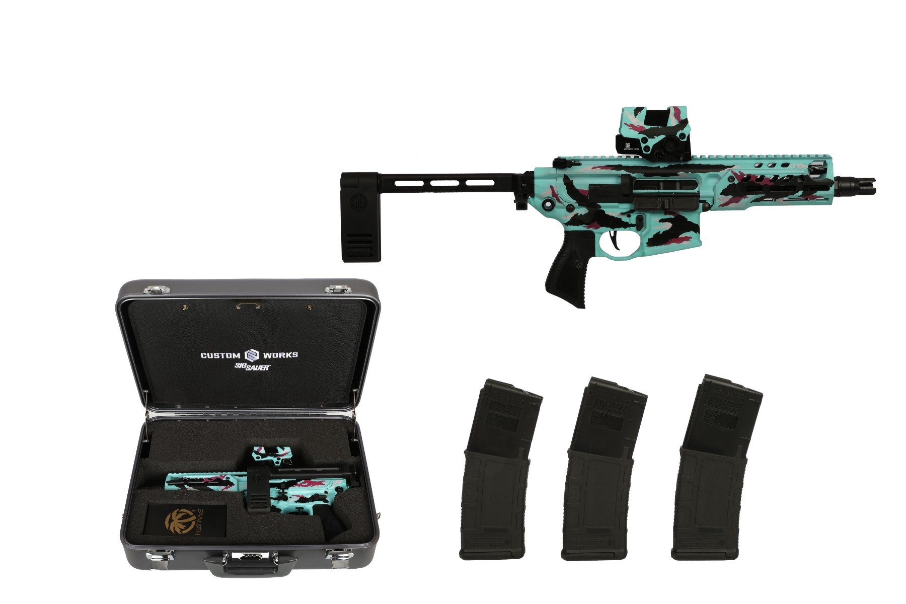 Sig Sauer MCX Rattler .300 Blackout 6.75" 30rd Pistol w/ ROMEO8T, Miami Tiger Stripe - Sig Sauer