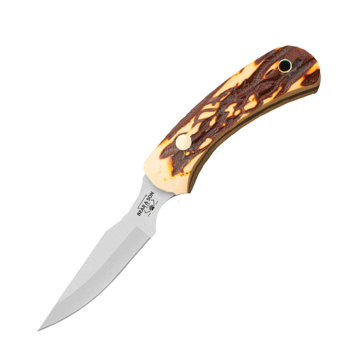 Bear & Son Ergonomic Caper Fixed Knife Clip Point - Bear & Son