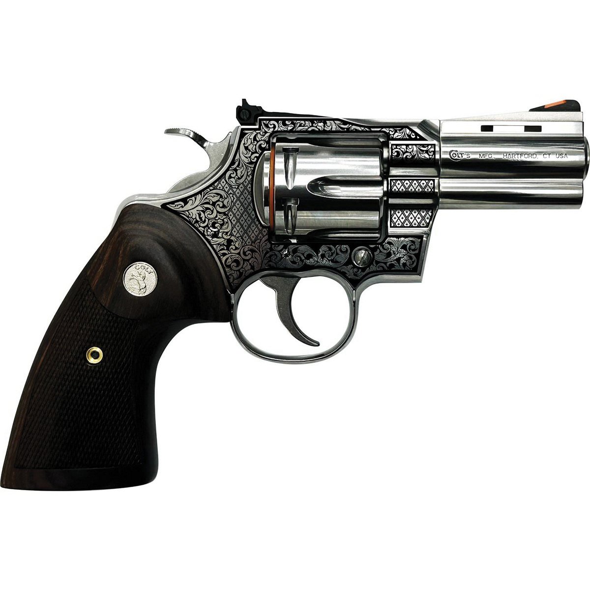 Colt Python Filigree .357 Magnum Revolver 3" 6rds, Stainless