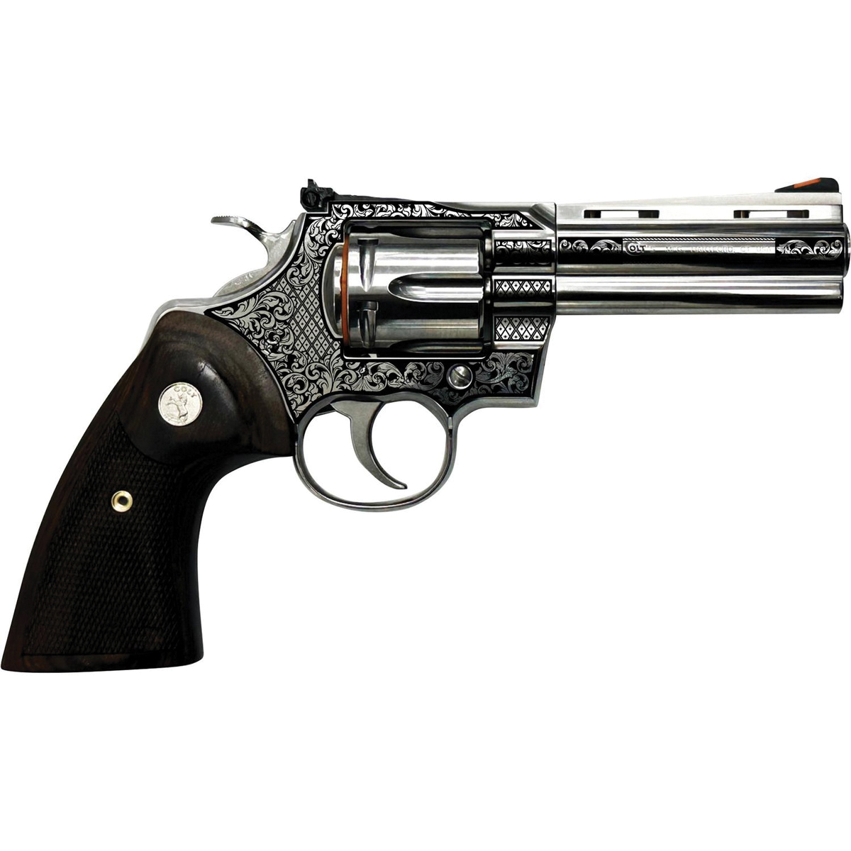 Colt Python Filigree .357 Magnum Revolver 4.25" 6rds, Stainless - Colt