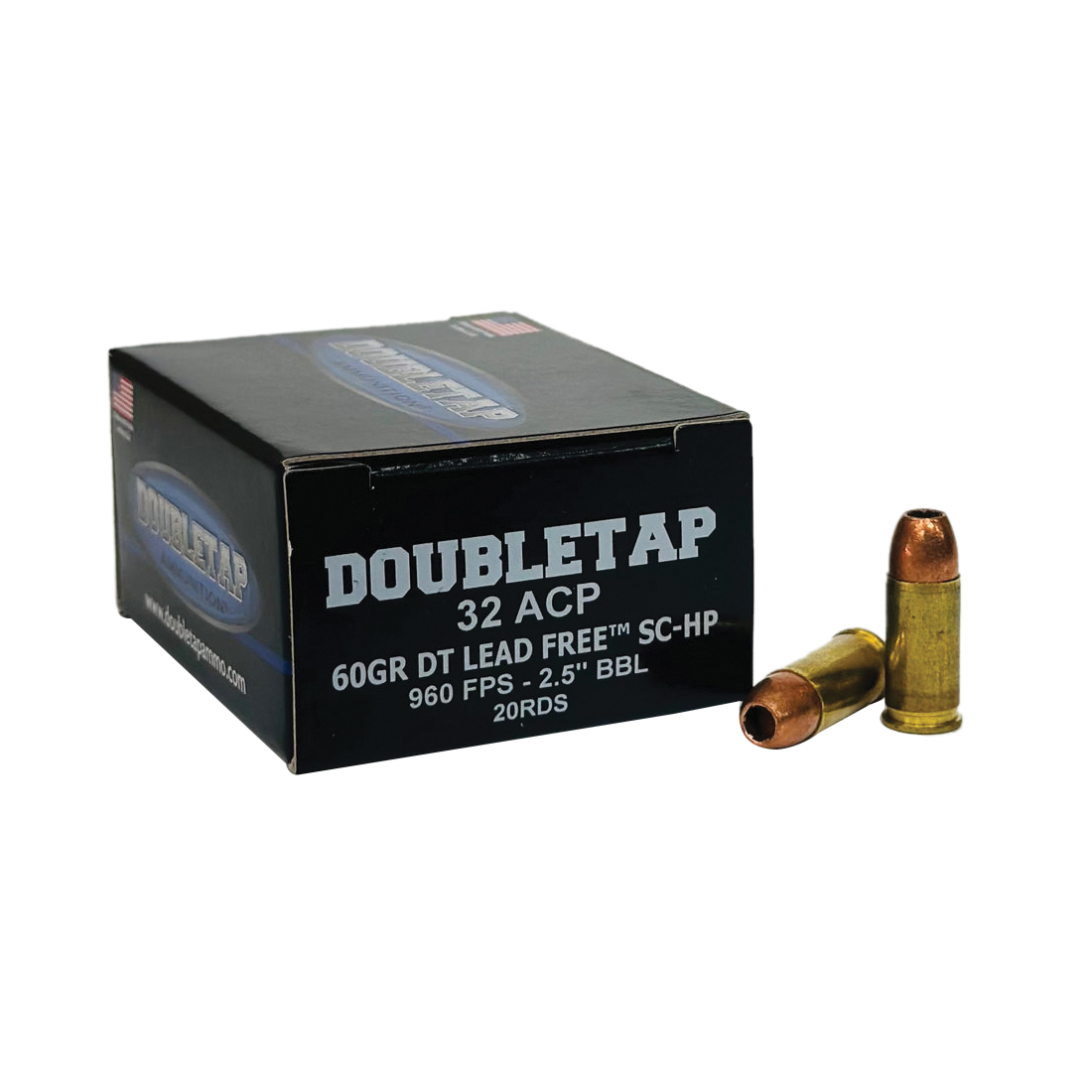 DoubleTap Ammunition DT Lead Free .32 ACP 60 gr CHP 20rds - Doubletap Ammunition