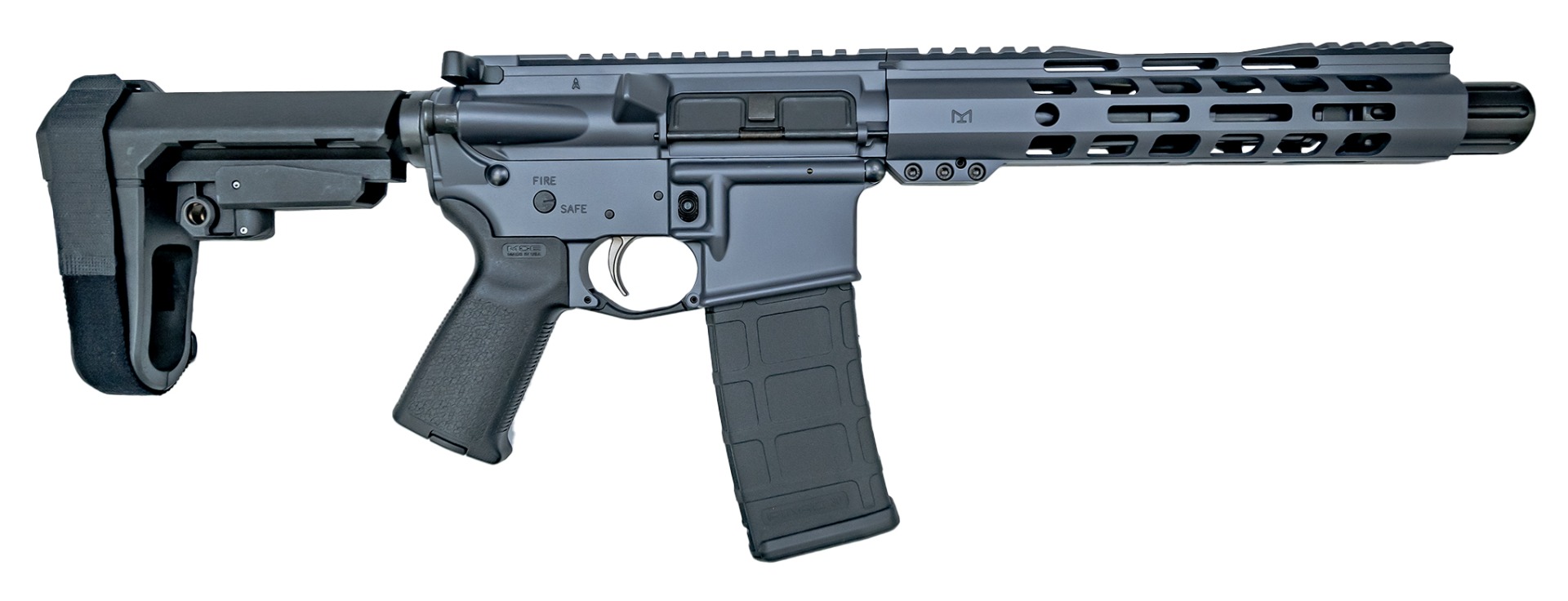 PSA Custom 7.5" 300AAC 1/7 Nit 9" MLOK Moe EPT SBA3 Pistol, Gray - Psa Custom