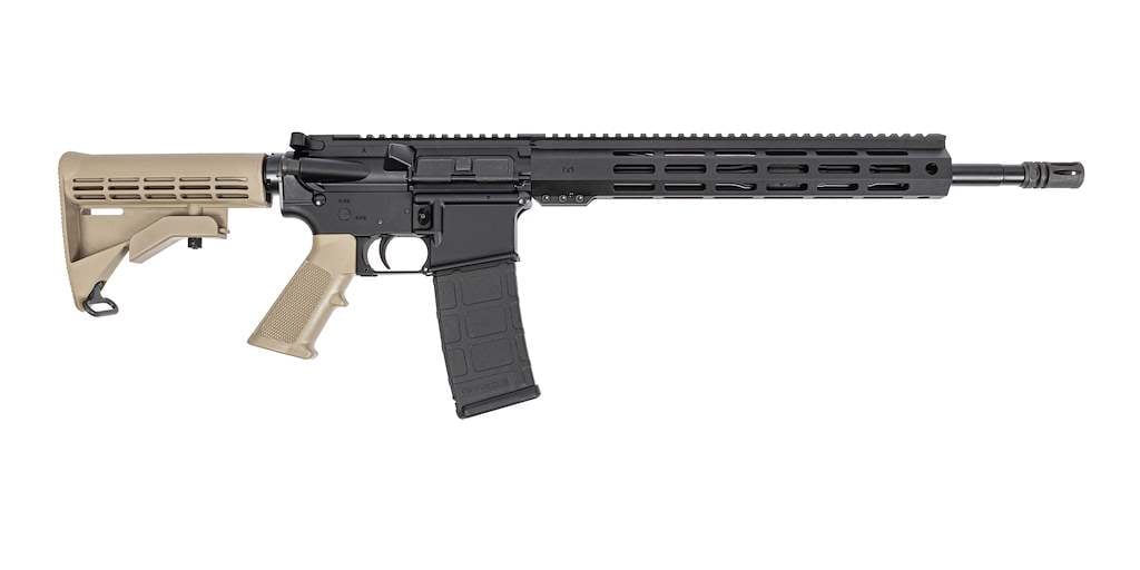 Palmetto State Armory PSA PA-15 16" M4 Nitride 5.56 NATO 13" Lightweight Hex M-LOK Classic AR-15 Rifle, FDE