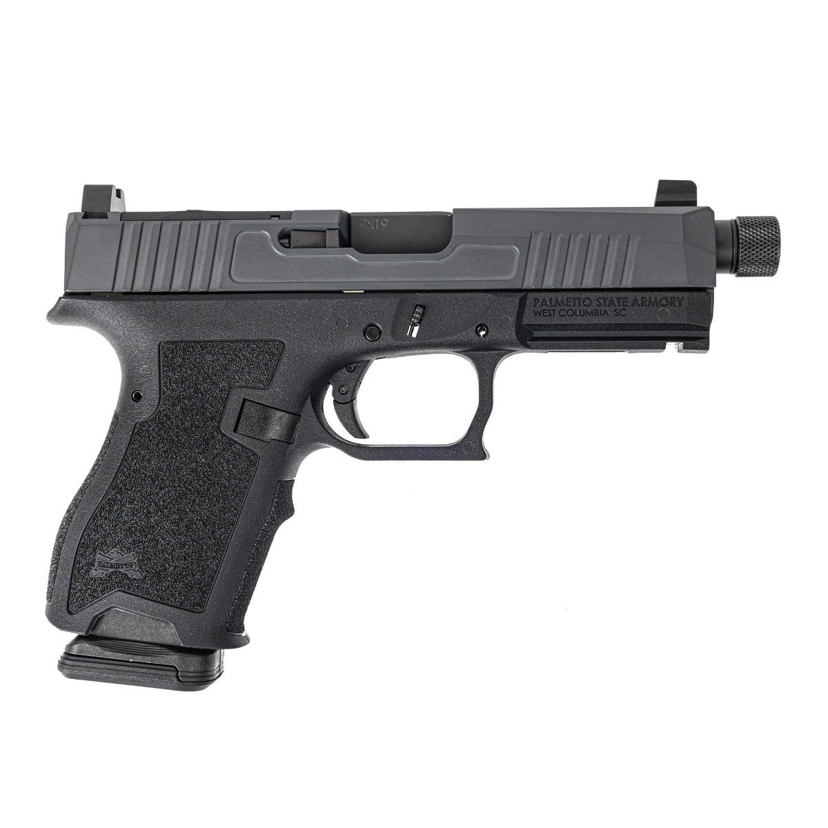 PSA Dagger Compact 9mm Pistol With Extreme Carry Cuts RMR Slide, Threaded Barrel - 2-Tone Gray With PSA Soft Case - Palmetto State Armory