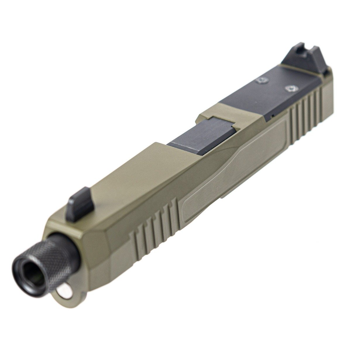 PSA Dagger Complete Doctor Cut Slide Assembly with Threaded Barrel, Extreme Carry Cut, & Ameriglo 2XL Sights, Sniper Green - Palmetto State Armory