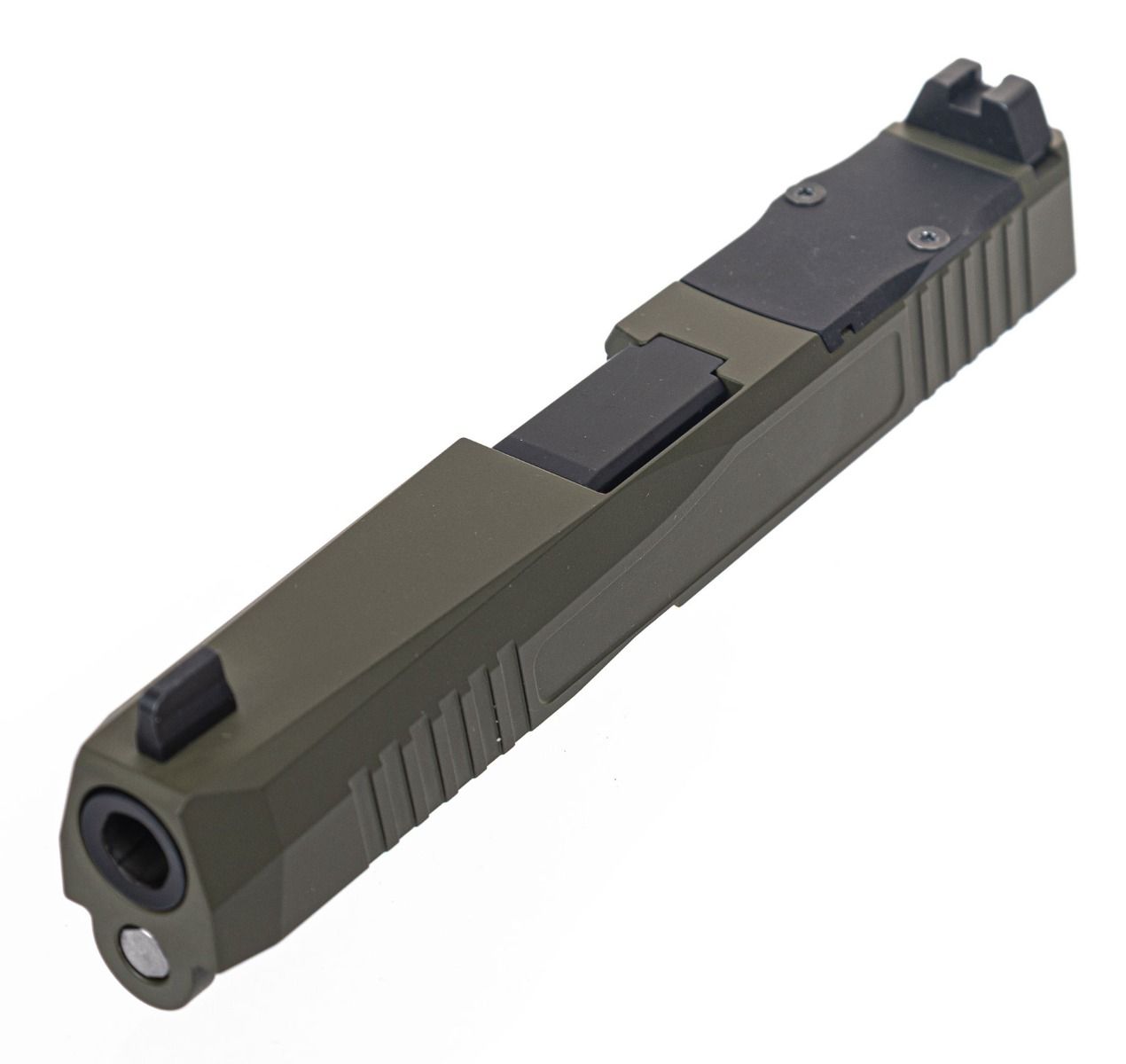 PSA Dagger Complete Doctor Cut Slide Assembly With Non-Threaded Barrel, Extreme Carry Cut, Sniper Green - Palmetto State Armory