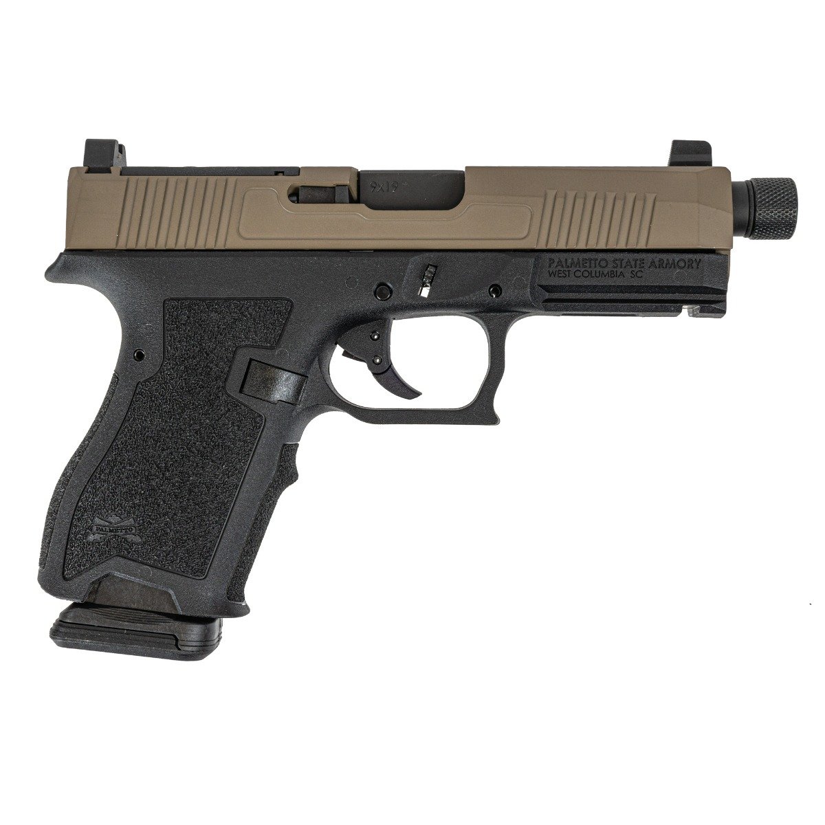 PSA Dagger Compact 9mm Pistol With Extreme Carry Cut Doctor Slide & Threaded Barrel, 2-Tone Flat Dark Earth - Palmetto State Armory