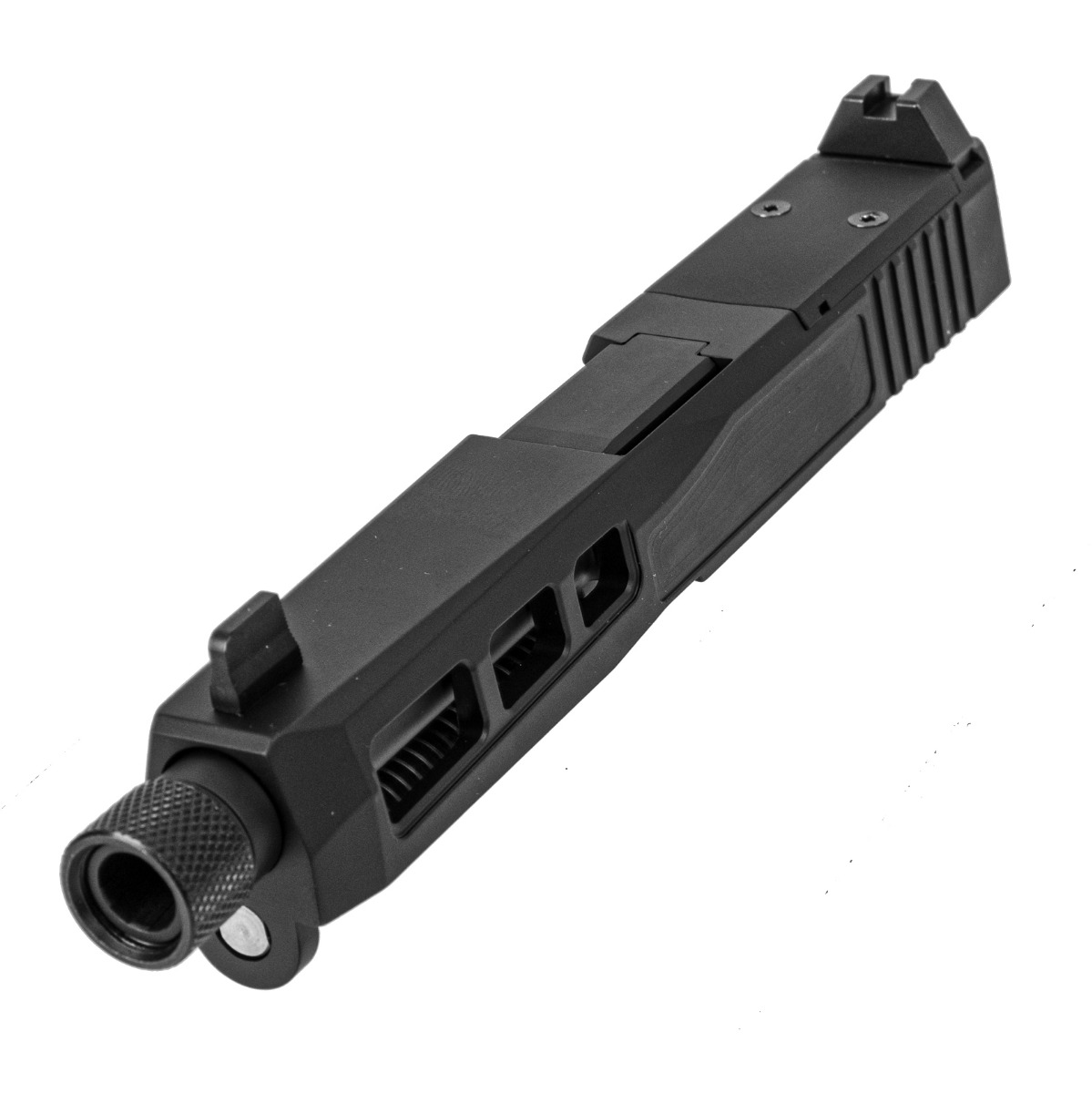 PSA Dagger Complete SW1 Doctor Cut Slide Assembly With Threaded Barrel, Black - Palmetto State Armory