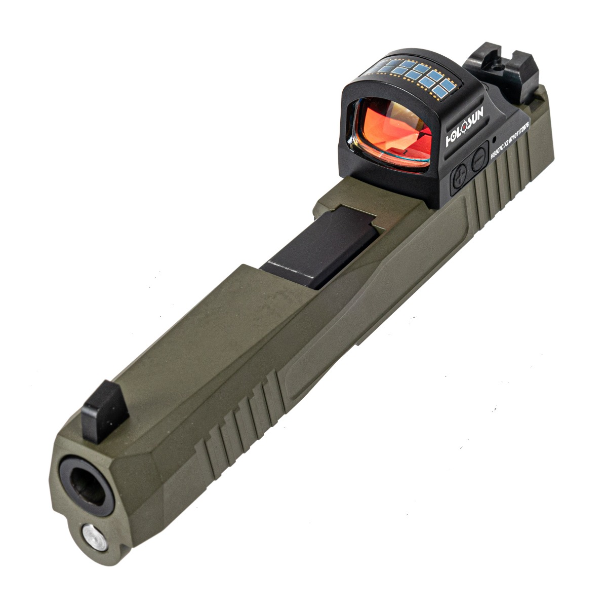 PSA Dagger Complete RMR Slide Assembly With Non-Threaded Barrel & HE407C-GR X2 Reflex Sight, Sniper Green - Palmetto State Armory