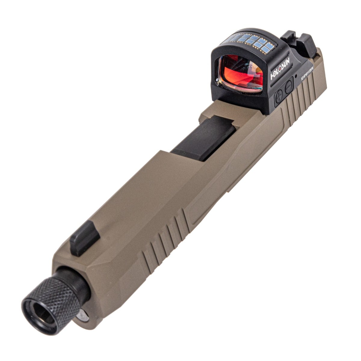 PSA Dagger Complete RMR Slide Assembly With Threaded Barrel & Holosun HS407C X2 Reflex Sight, Flat Dark Earth
