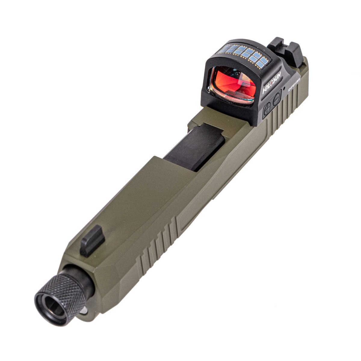 PSA Dagger Complete RMR Slide Assembly With Threaded Barrel & Holosun HS407C X2 Reflex Sight, Sniper Green