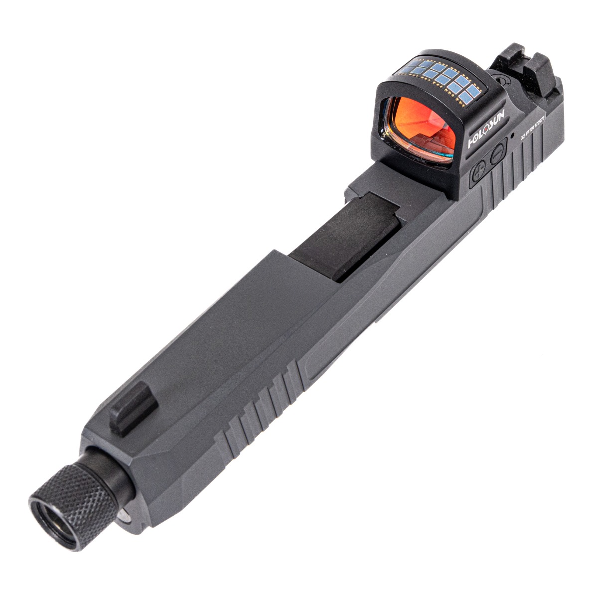 PSA Dagger Complete RMR Slide Assembly With Threaded Barrel & Holosun HE407C-GR X2 Reflex Sight, Gray - Palmetto State Armory