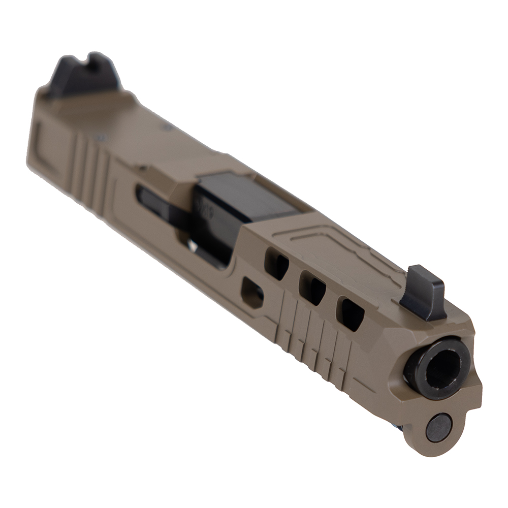 PSA Dagger Complete SWRV2 RMR Slide Assembly With Non-Threaded Barrel, Flat Dark Earth