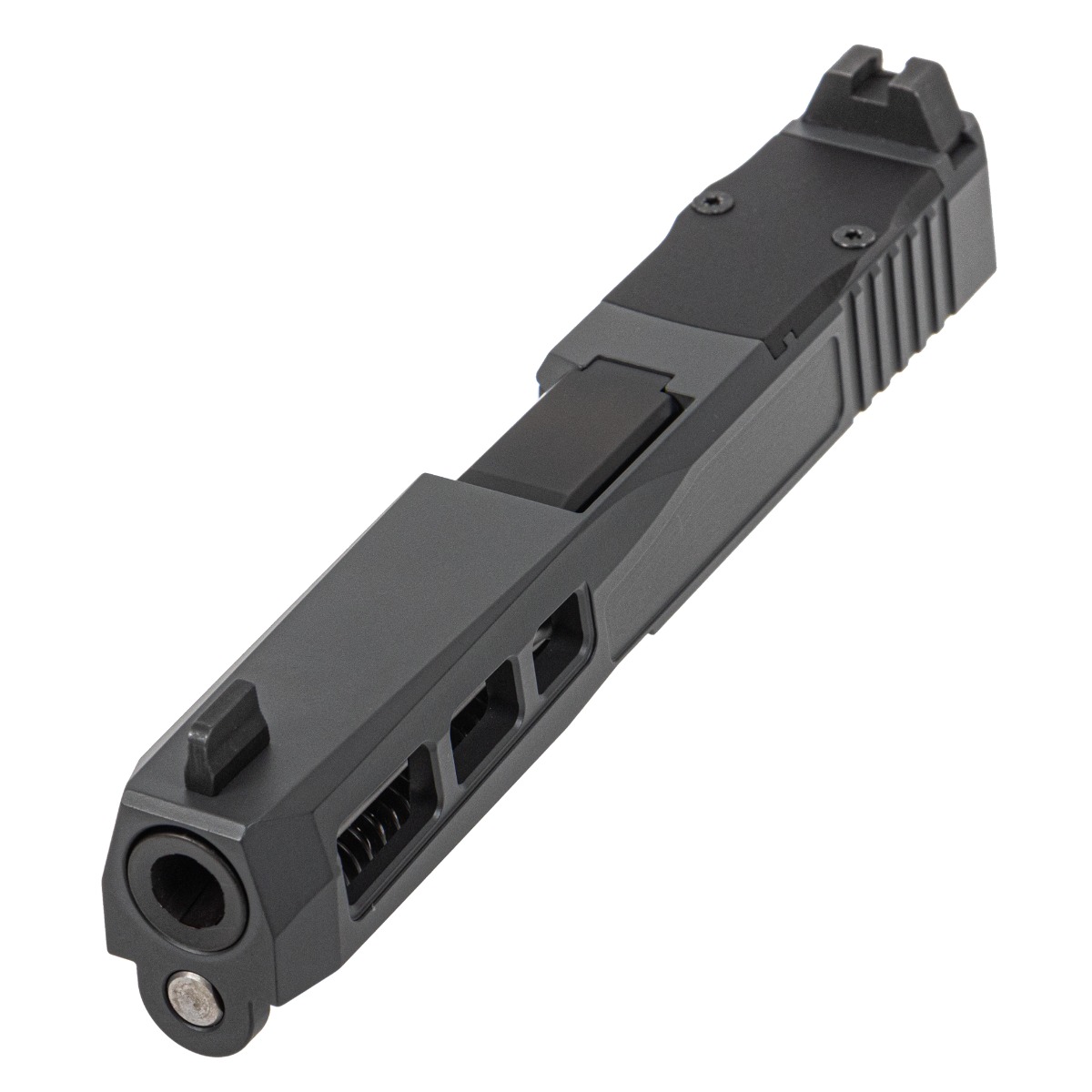 PSA Dagger Complete SW1 Doctor Cut Slide Assembly With Non Threaded Barrel, Gray - Palmetto State Armory
