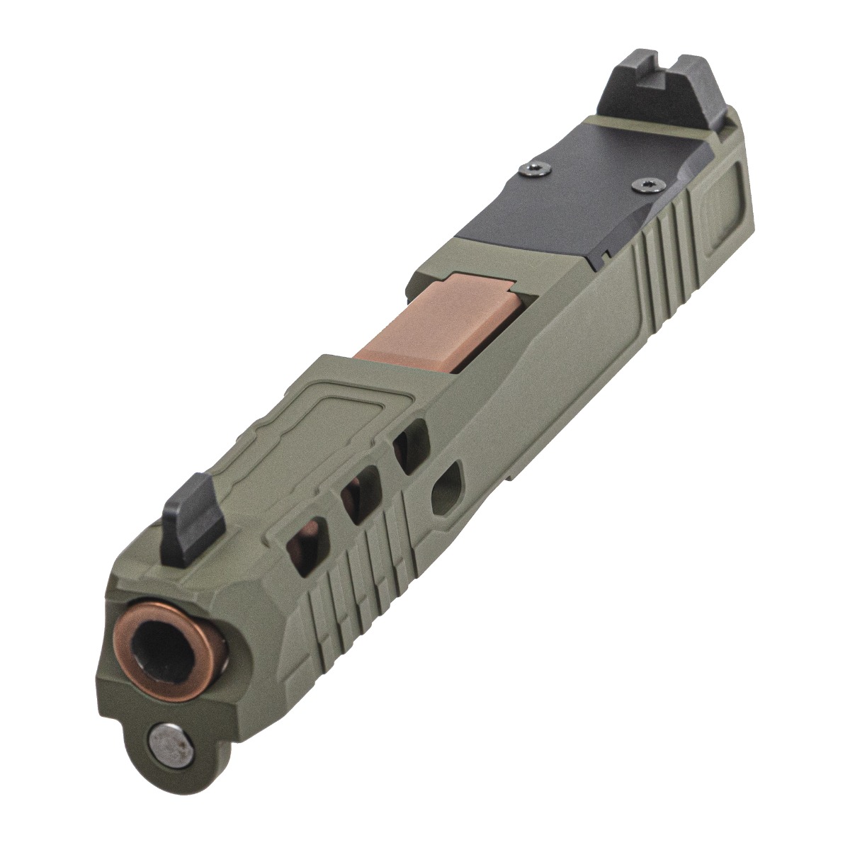 PSA Dagger Complete SWRV2 RMR Slide Assembly W/ Copper Barrel, Sniper Green