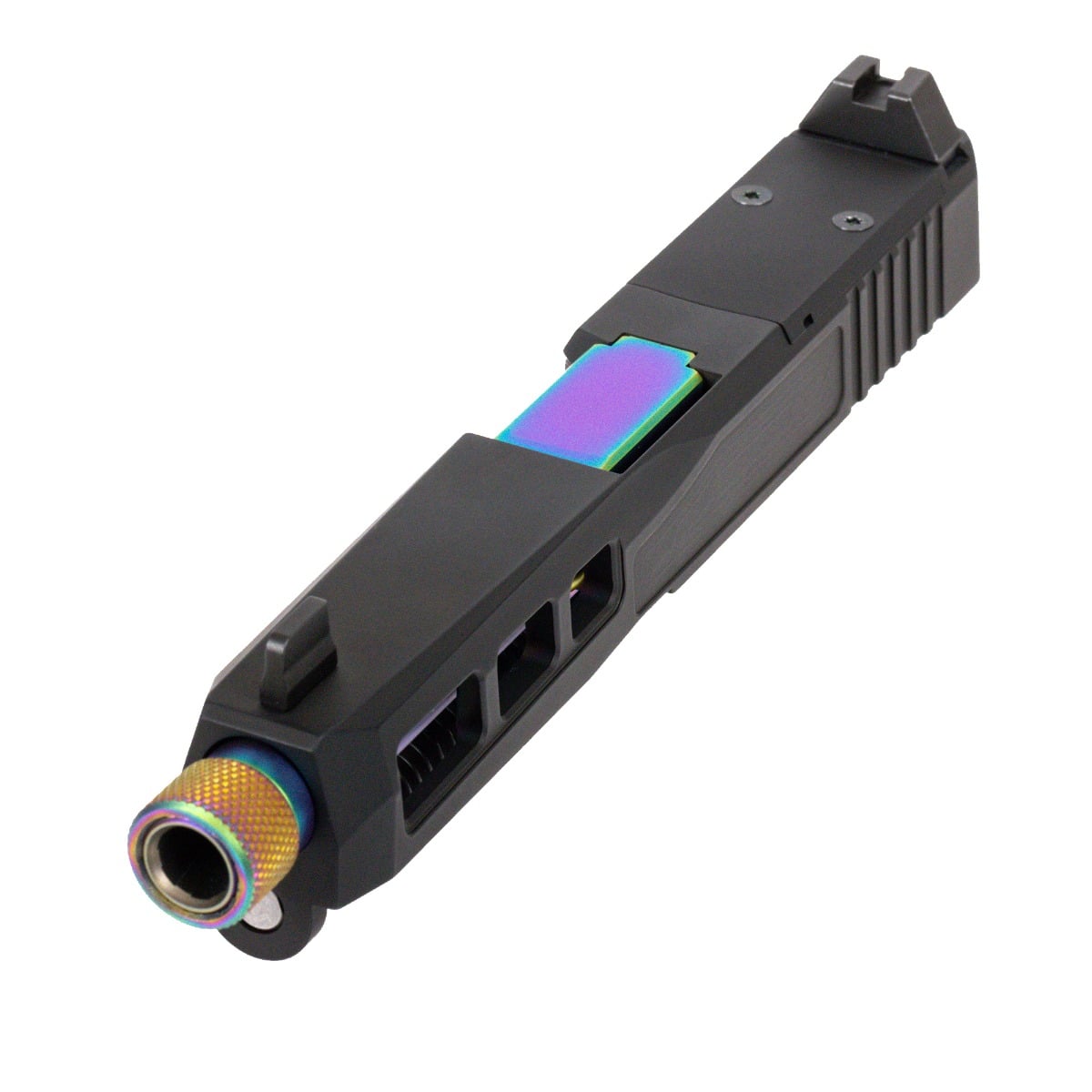 PSA Dagger Complete SW1 RMR Slide Assembly W/ Chameleon Threaded Barrel, Black