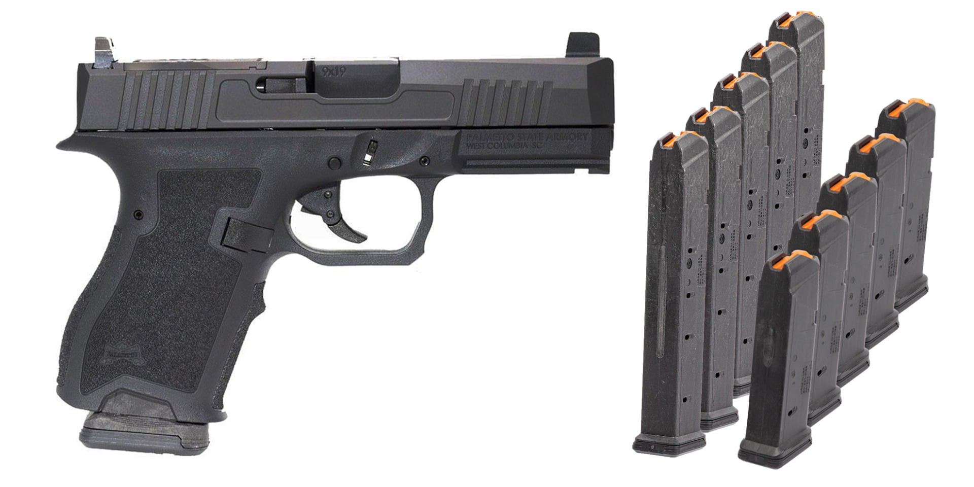 PSA Dagger Compact 9mm RMR Pistol w/ 10 PMAG 27rd/15rd Magazines & PSA Pistol Bag