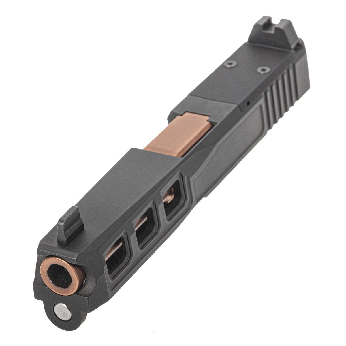 PSA Dagger Complete SW3 Doctor Cut Slide Assembly With Copper Non Threaded Barrel, Black - Palmetto State Armory