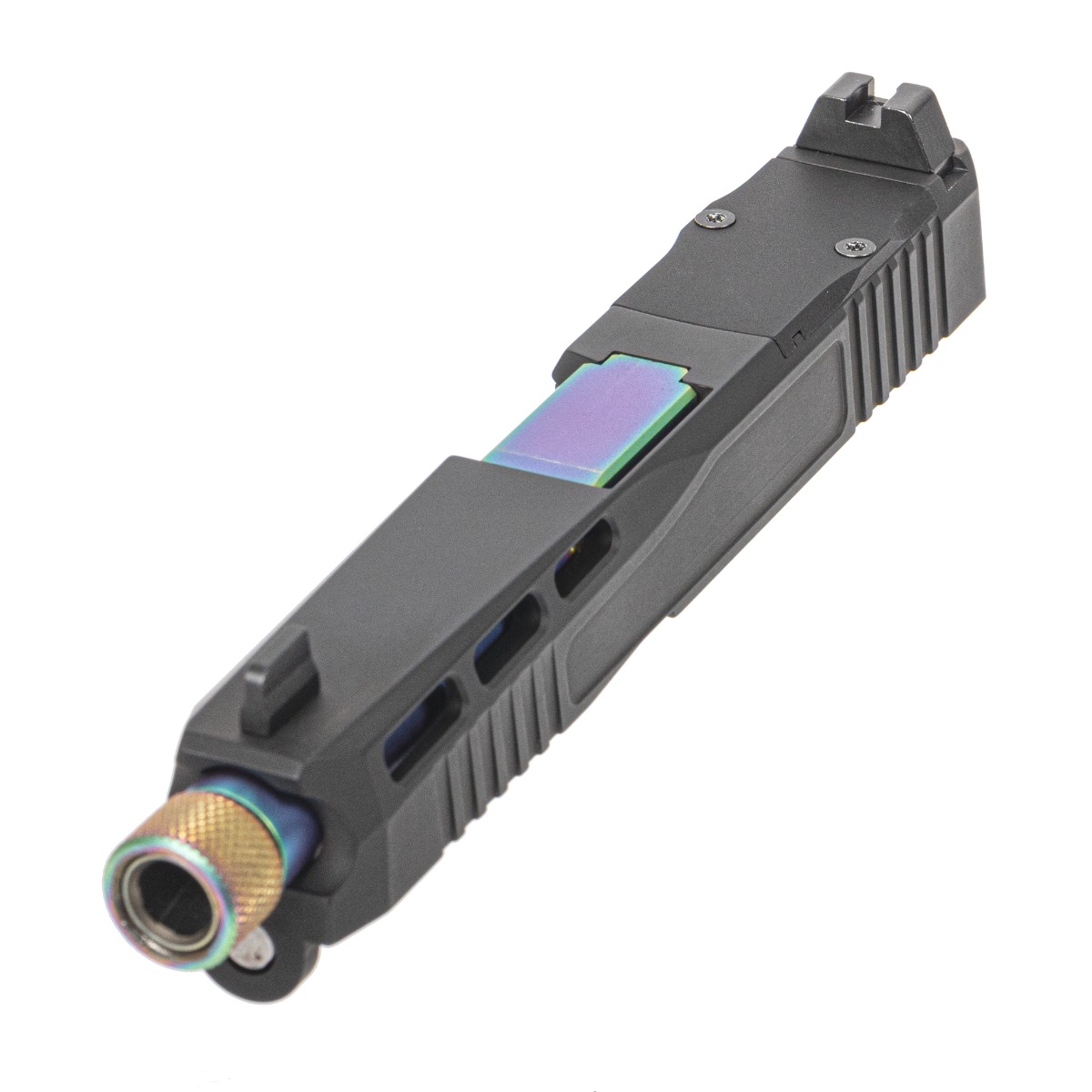 PSA Dagger Complete SW4 RMR Cut Slide Assembly With Chameleon Threaded Barrel, Black DLC - Palmetto State Armory