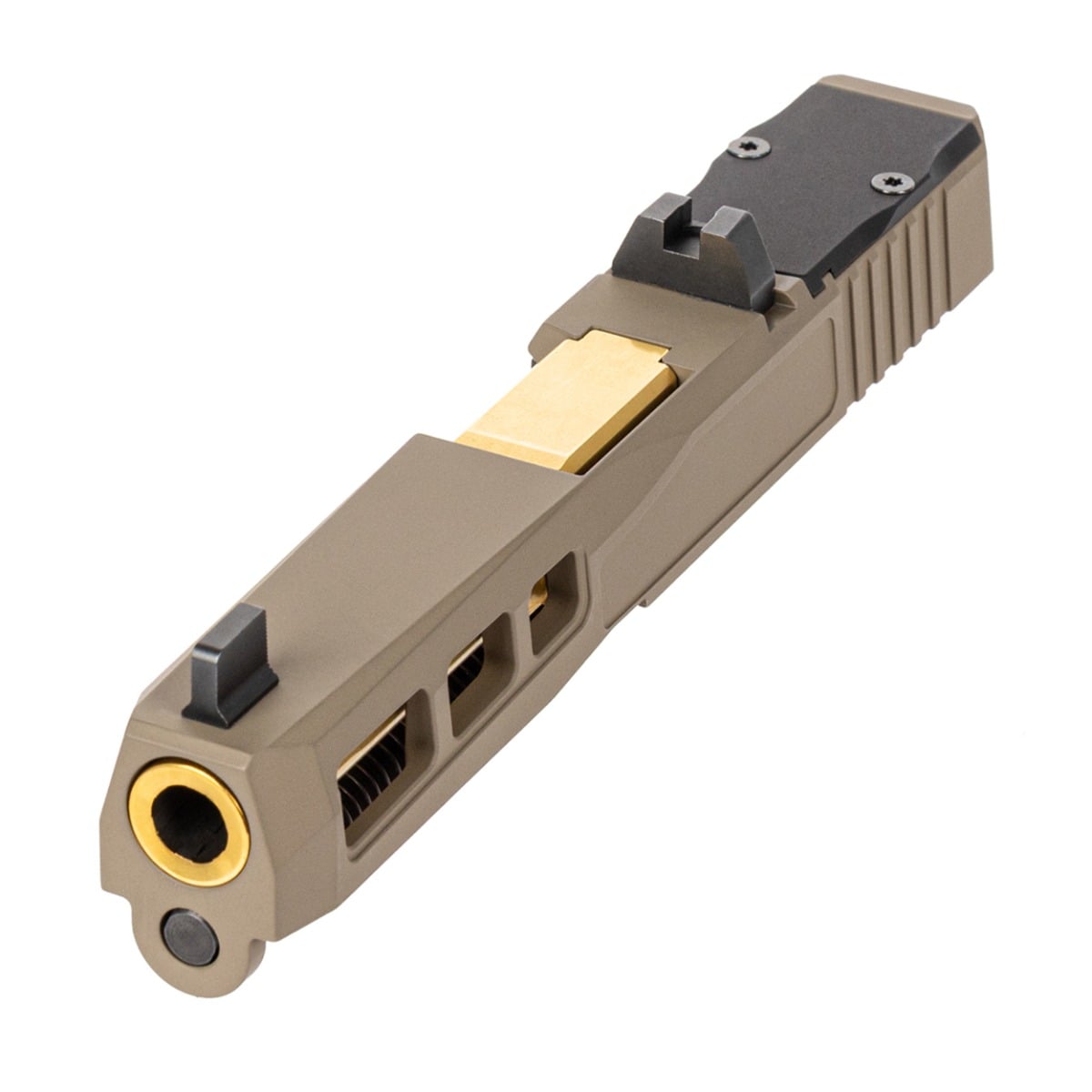 Palmetto State Armory PSA Dagger Complete SW1 RMR Slide Assembly With TiN Non-Threaded Barrel, Flat Dark Earth