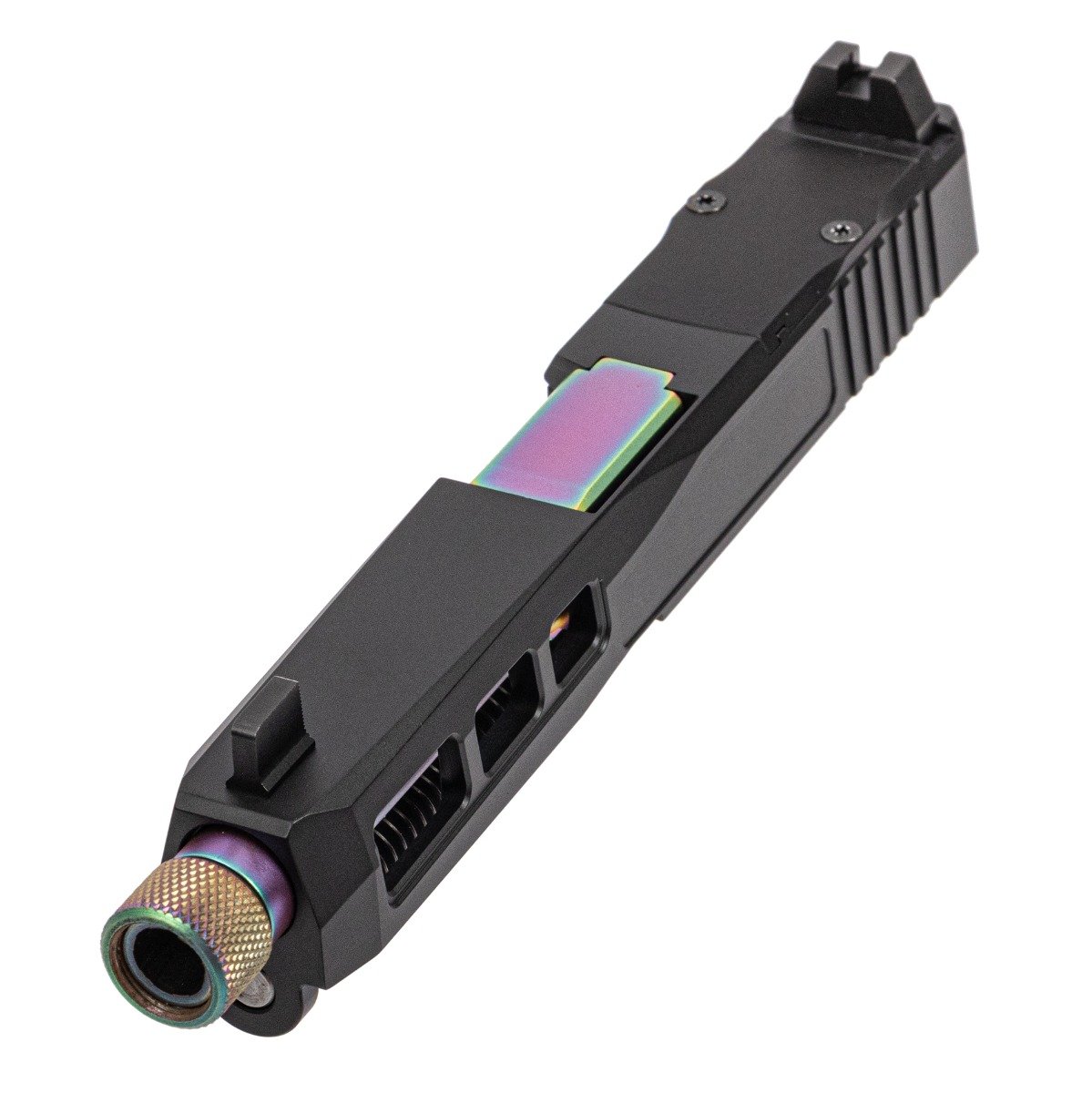 PSA Dagger Complete SW1 RMR Slide Assembly W/Chameleon Threaded Fluted Barrel, Black - Palmetto State Armory