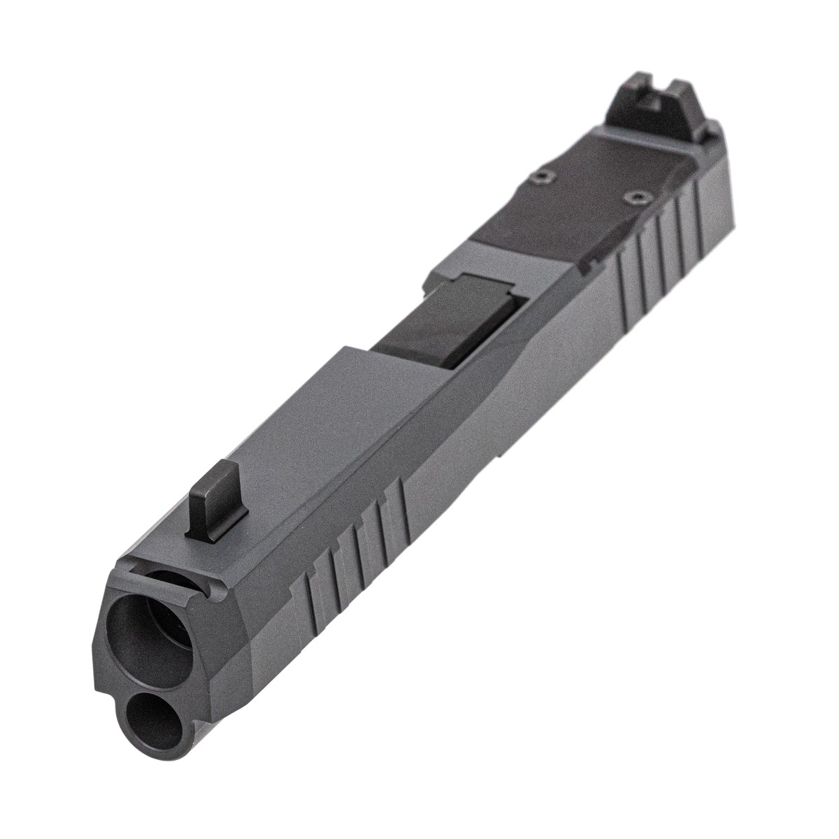 PSA Dagger Compact C-1 RMR Compensated Slide Assembly With Non-Threaded Barrel, Gray - Palmetto State Armory