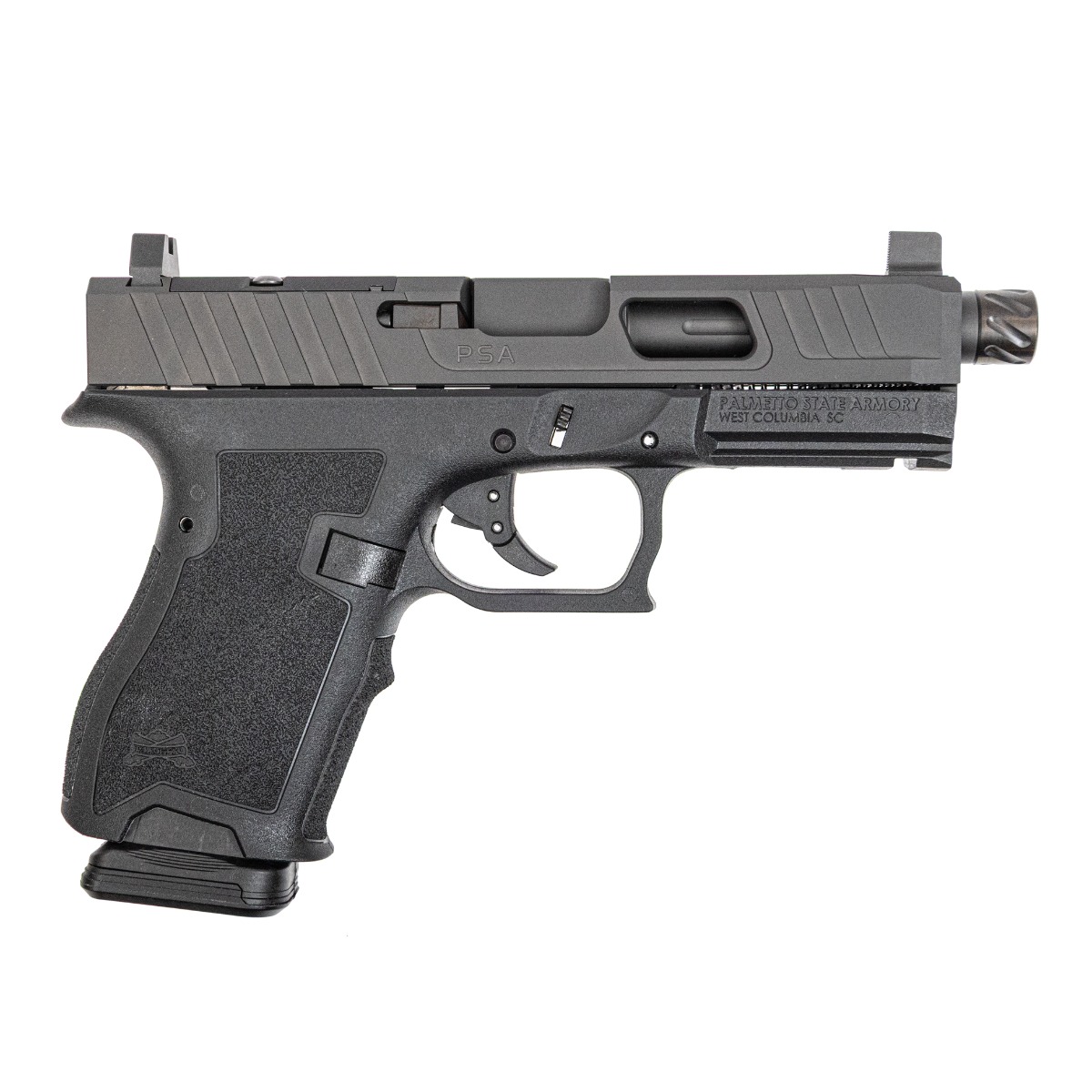 PSA Custom Compact Dagger RMR Pistol With Threaded DLC Barrel, Black - Psa Custom