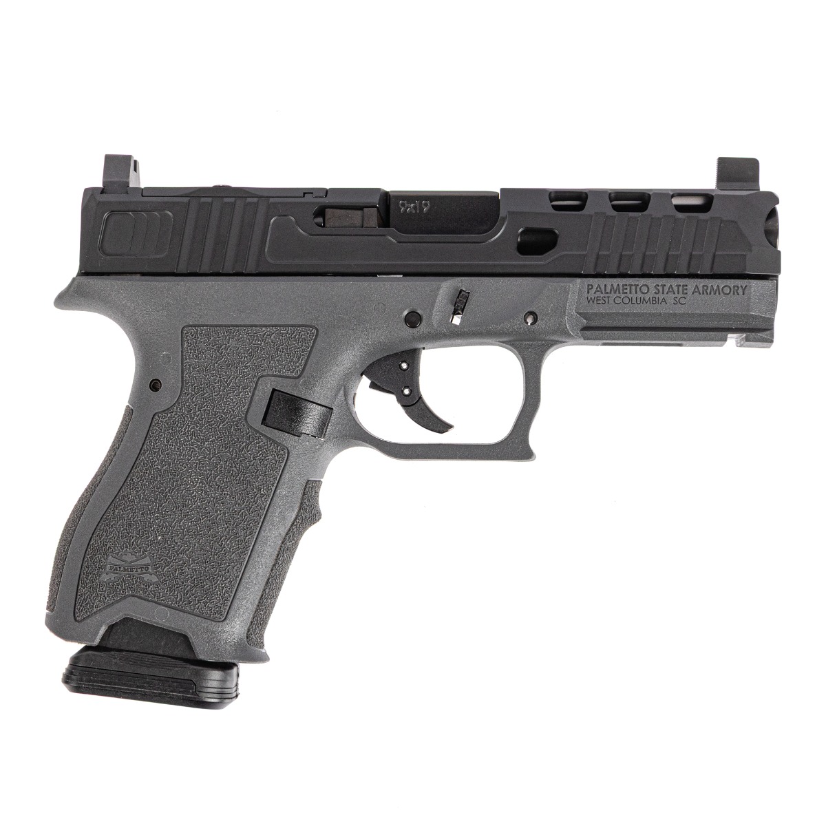 PSA Dagger Compact 9mm Pistol With SWRV2 RMR Slide & Non-Threaded Barrel, 2-Tone Gray - Palmetto State Armory