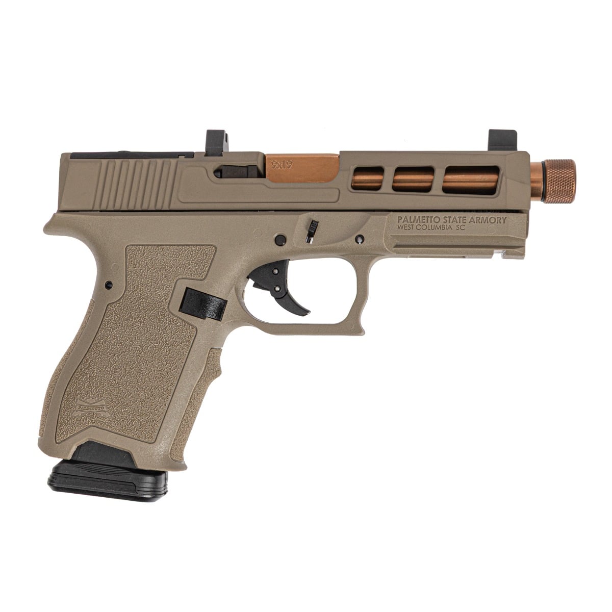 PSA Dagger Compact SW1 RMR Pistol With Threaded Copper Barrel, FDE