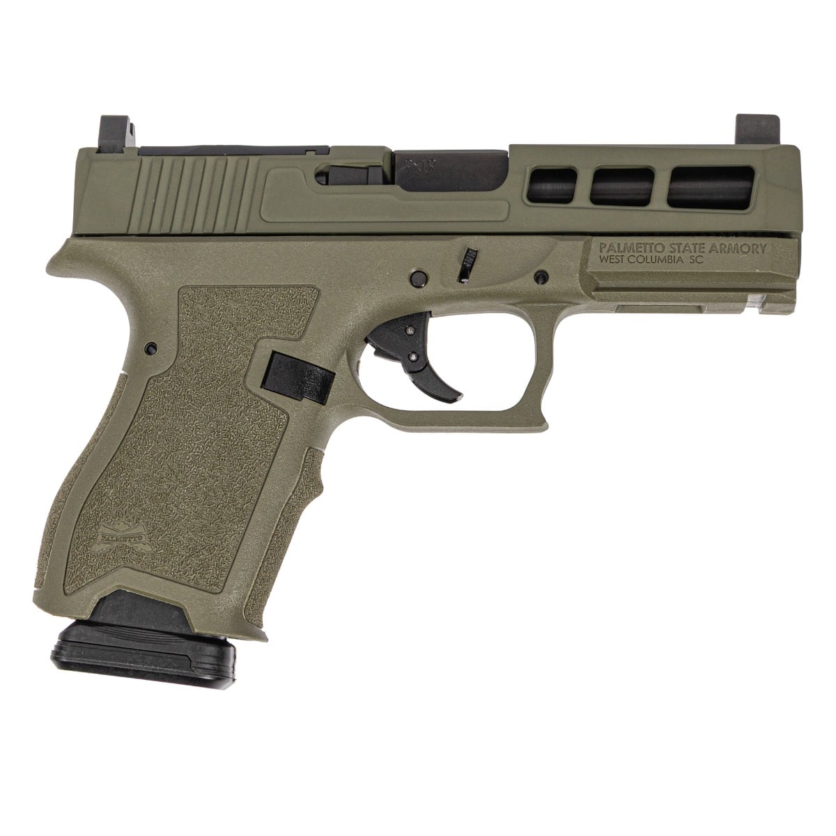 PSA Dagger Compact 9mm Pistol With SW1 ECC RMR Slide & Non Threaded Barrel, Sniper Green