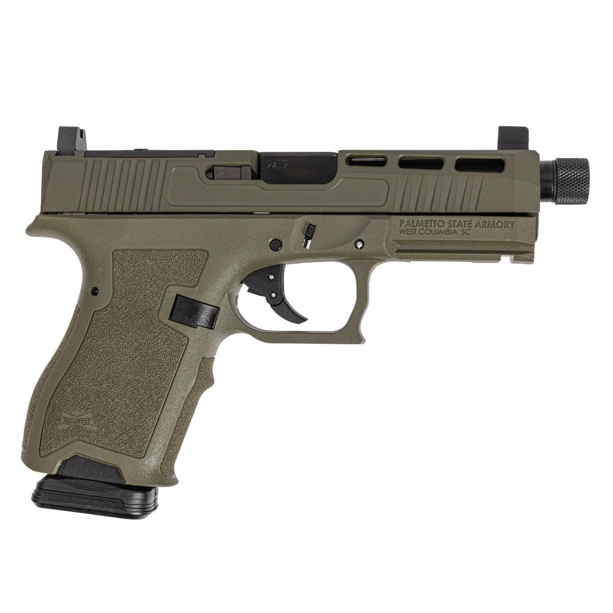 PSA Dagger Compact 9mm Pistol With SW2 ECC RMR Slide & Threaded Barrel, Sniper Green