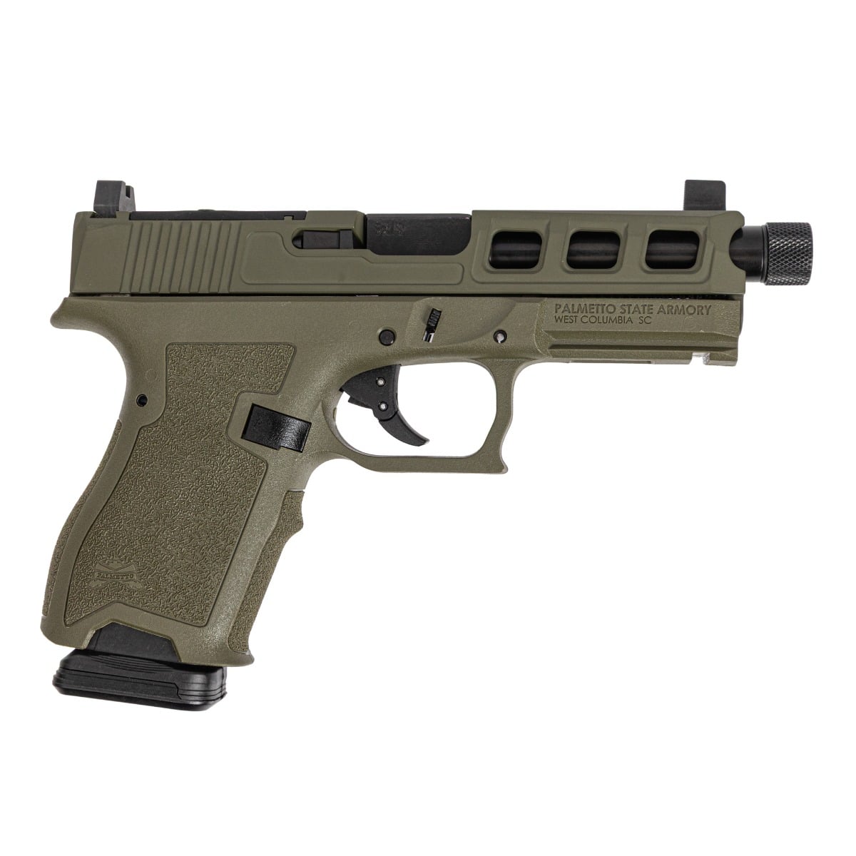 PSA Dagger Compact 9mm Pistol With SW3 ECC RMR Slide & Threaded Barrel, Sniper Green