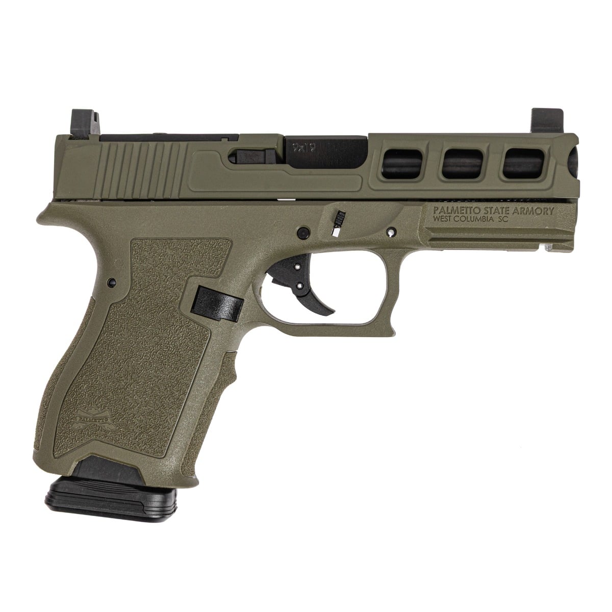 PSA Dagger Compact 9mm Pistol With SW3 ECC RMR Slide & Non Threaded Barrel, Sniper Green