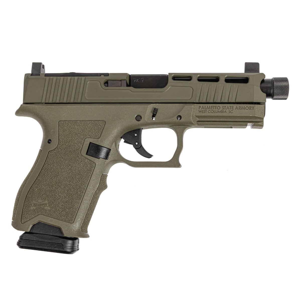 PSA Dagger Compact 9mm Pistol With SW4 ECC RMR Slide & Threaded Barrel, Sniper Green