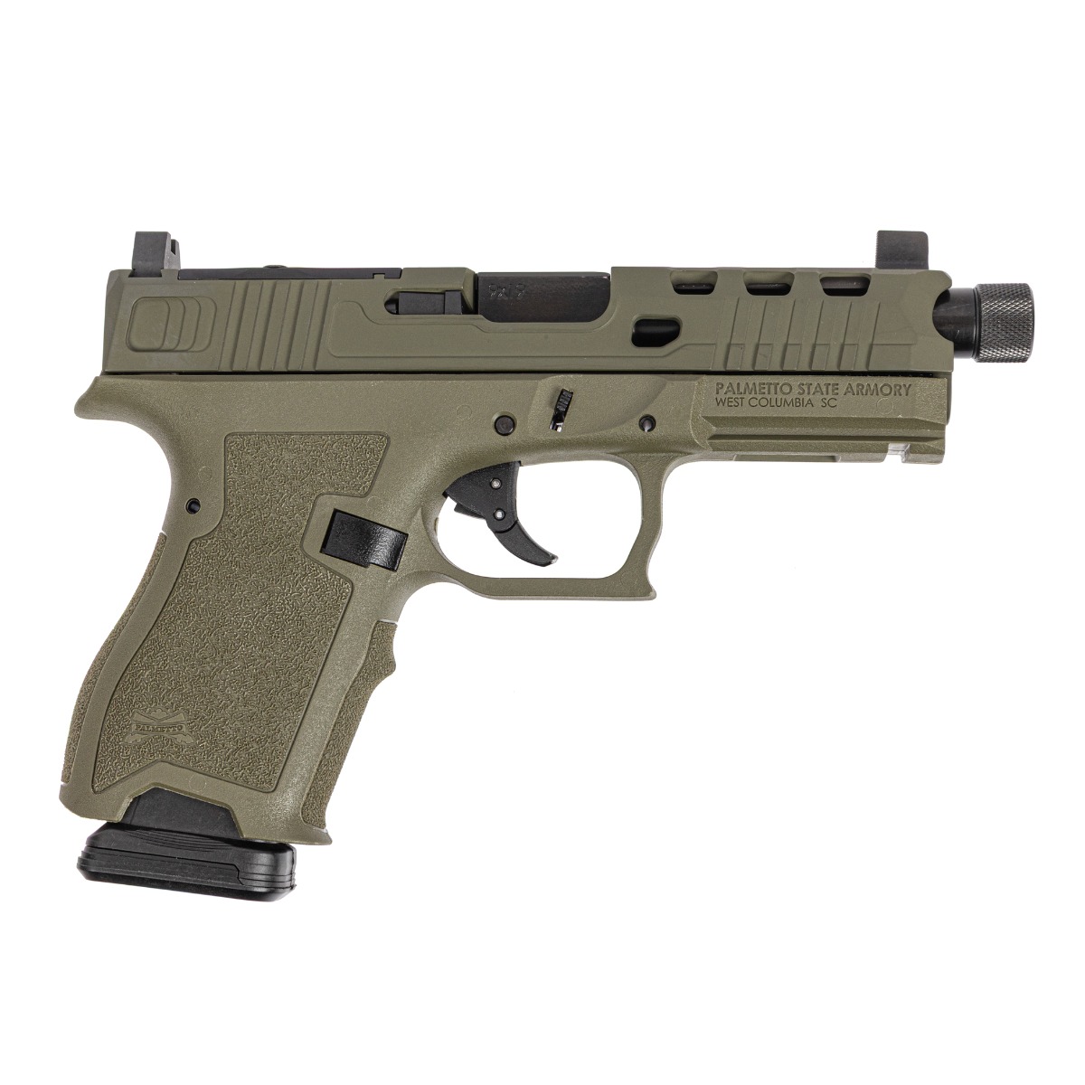 PSA Dagger Compact 9mm Pistol With SWRV2 RMR Slide Threaded Barrel, Sniper Green