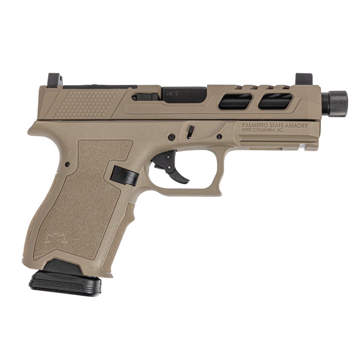 PSA Dagger Compact 9mm Pistol With SW6 RMR Slide & Threaded Barrel, FDE