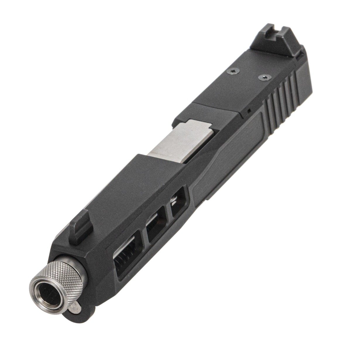 PSA Dagger Complete SW1 RMR Slide Assembly With Stainless Threaded Barrel, Black