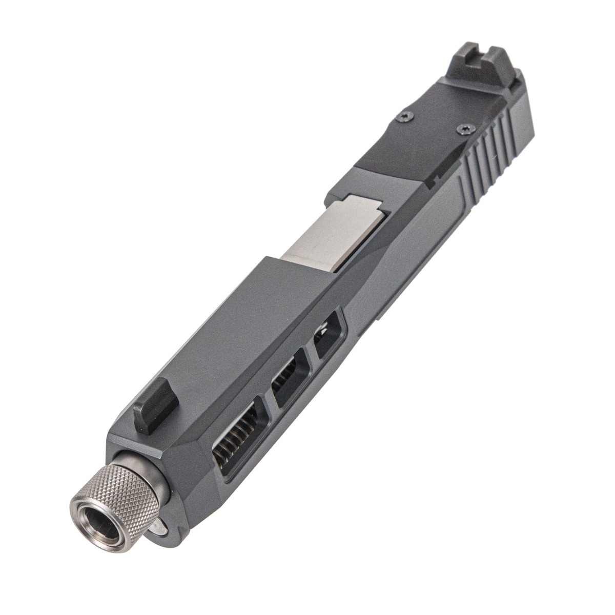 PSA Dagger Complete SW1 RMR Slide Assembly With Stainless Threaded Barrel, Gray - Palmetto State Armory