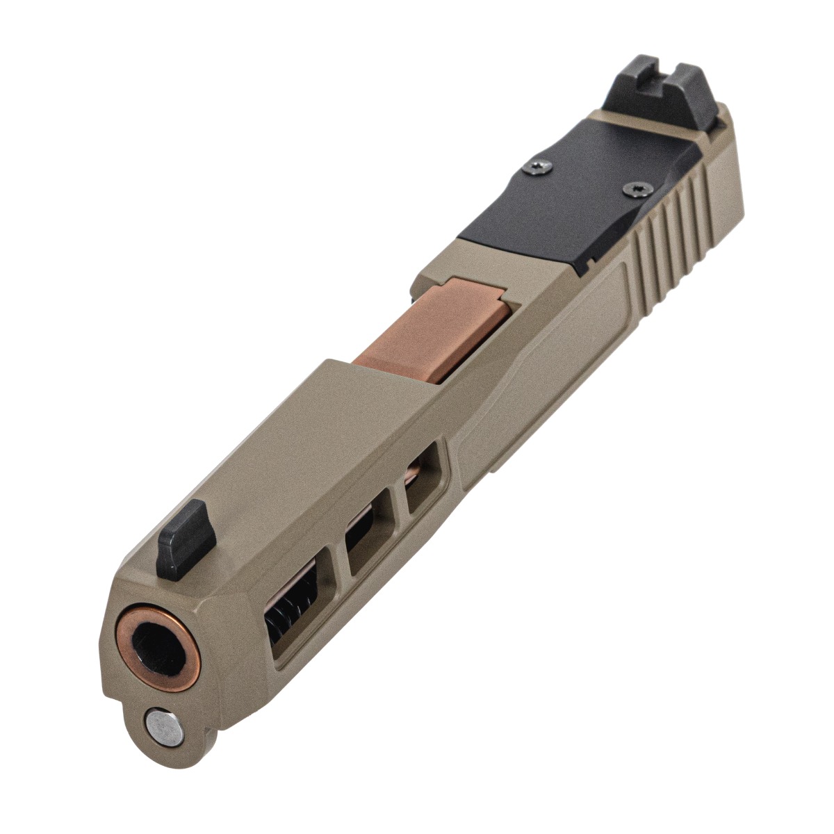 PSA Dagger Complete SW1 RMR Slide Assembly With Copper Barrel, Flat Dark Earth - Palmetto State Armory