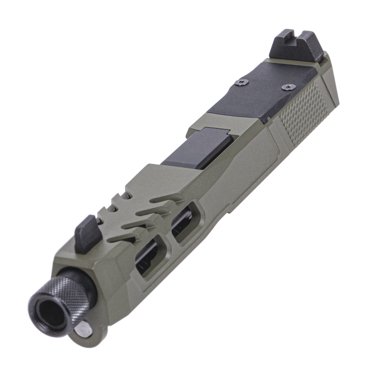 PSA Dagger Complete SW6 RMR Slide Assembly With Threaded Barrel, Sniper Green - Palmetto State Armory