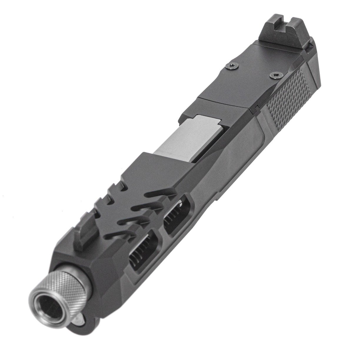 PSA Dagger Complete SW6 RMR Slide Assembly With Stainless Threaded Barrel, Black
