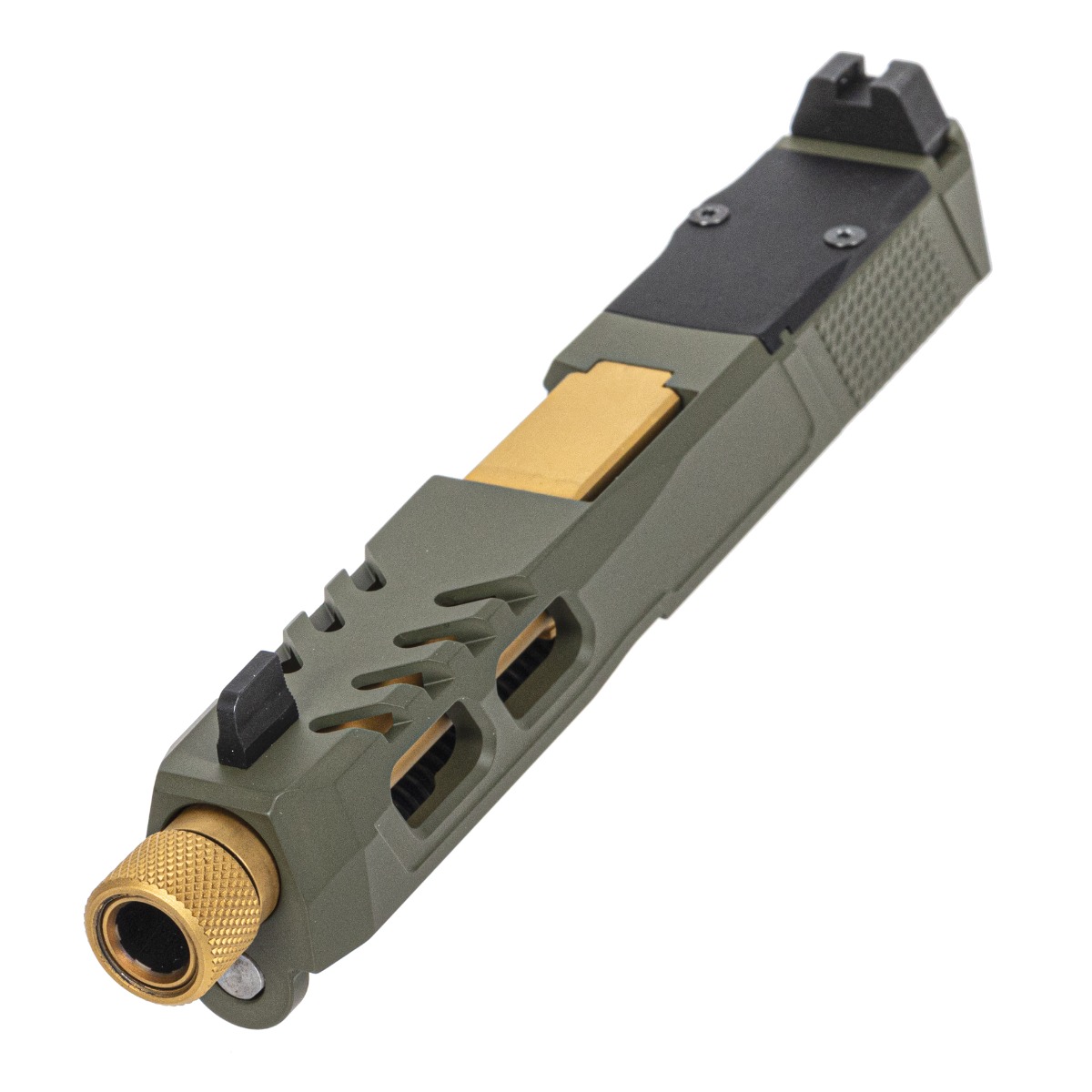 PSA Dagger Complete SW6 RMR Slide Assembly With TiN Threaded Barrel, Sniper Green