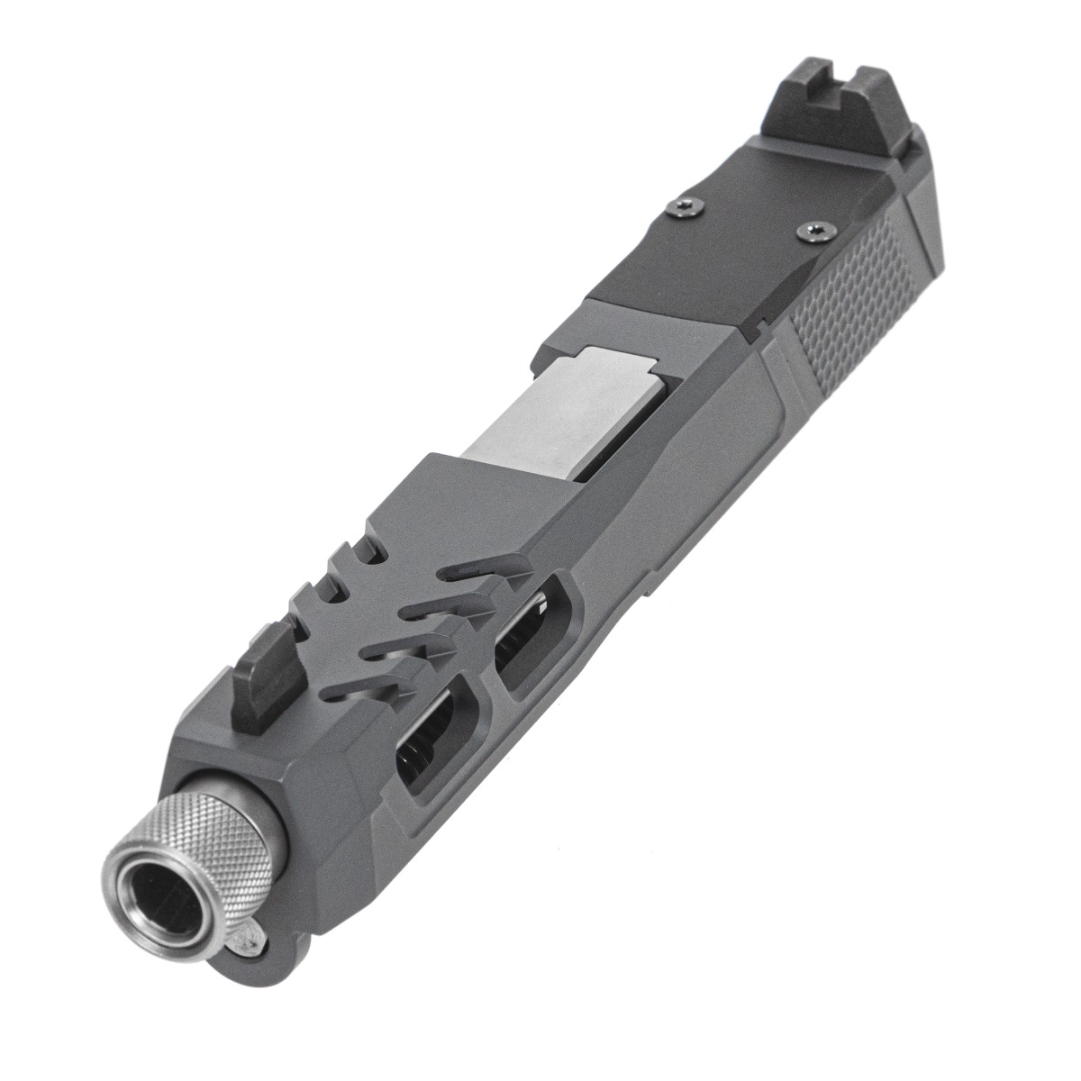 PSA Dagger Complete SW6 RMR Slide Assembly With Stainless Threaded Barrel, Gray - Palmetto State Armory